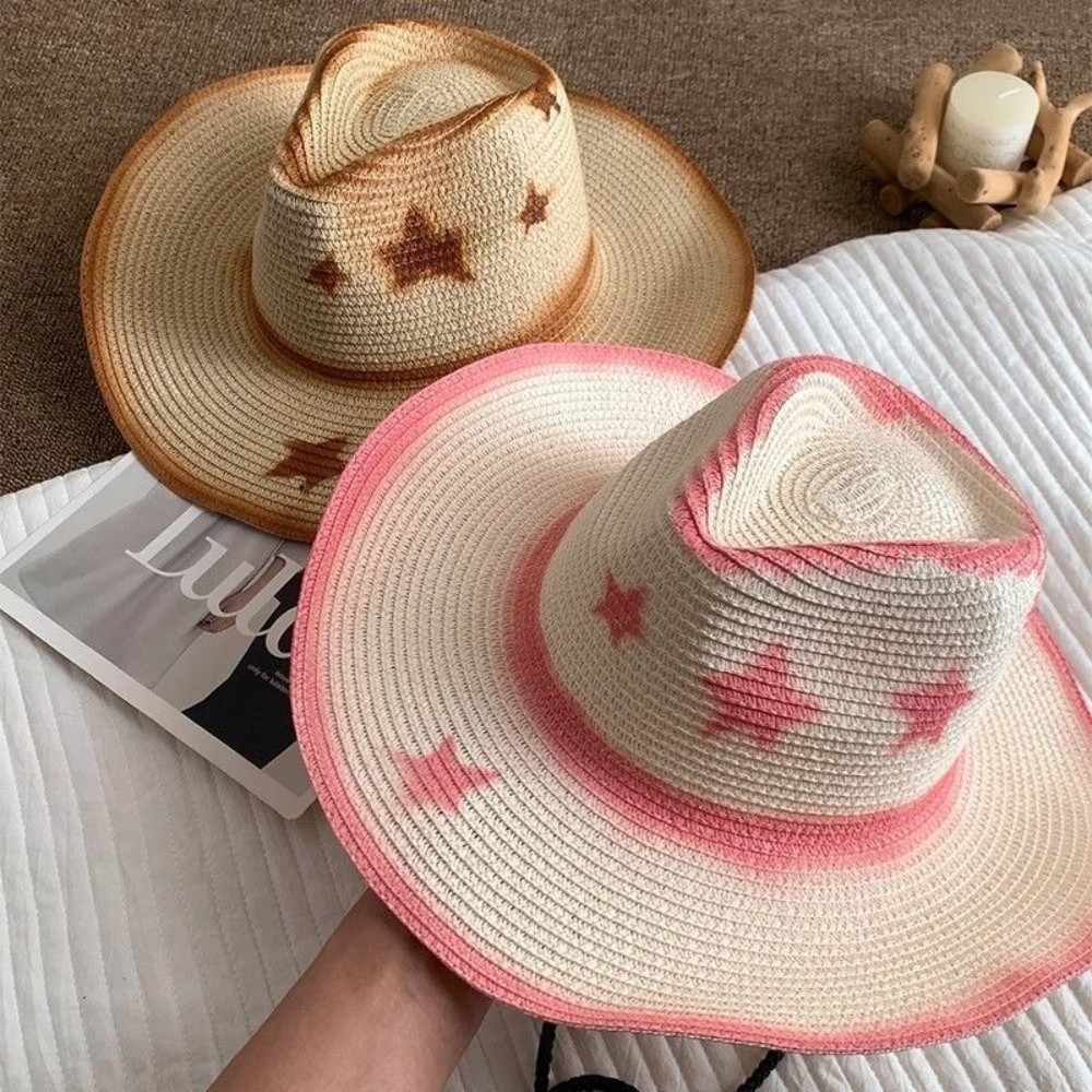 Cowboy Hat Straw - Модная дышащая ковбойская шляпа в западном