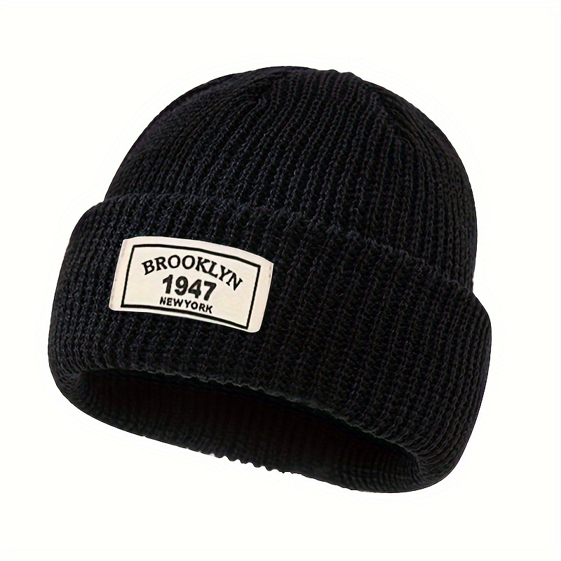Унисекс шапка-бини с нашивкой  – обзор и цена Beanie Cuffed Knit