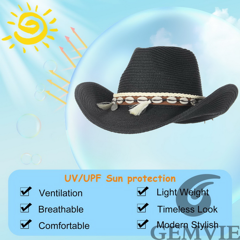 GEMVIE 4-цветная ретро-шляпа и – обзор и цена Cowboy Hat Straw