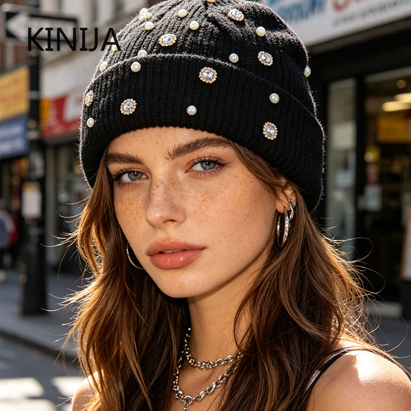 Зимняя вязаная шапка-бини с же – обзор и цена Beanie Cuffed Knit