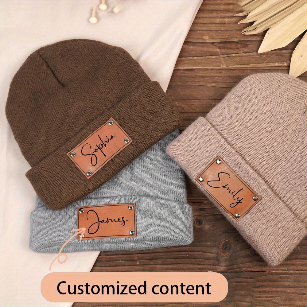 Вязаная шапка-бини с кожаной н – обзор и цена Beanie Cuffed Knit